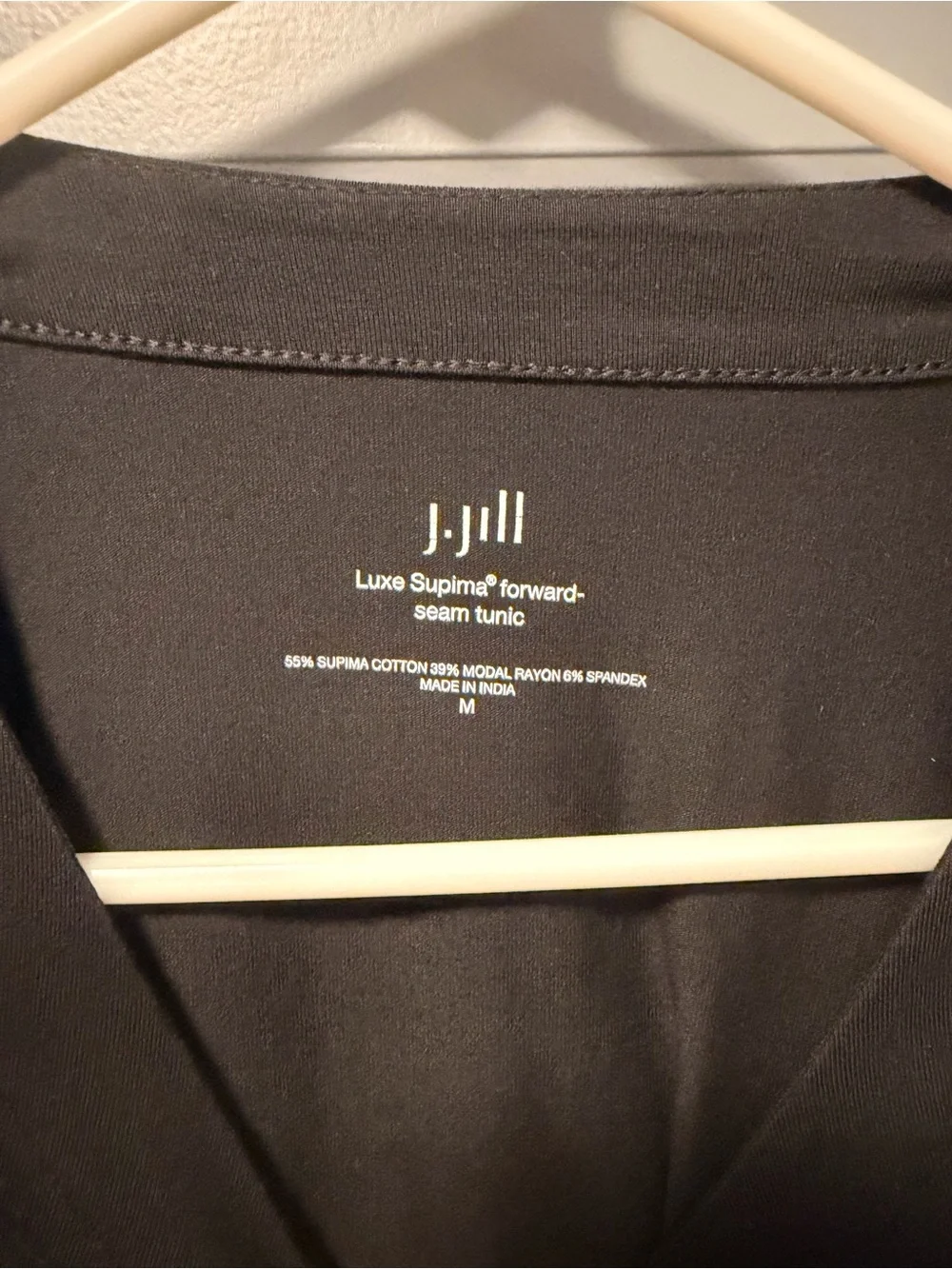 J.Jill Luxe Black Supima Seam Tunic MEDIUM